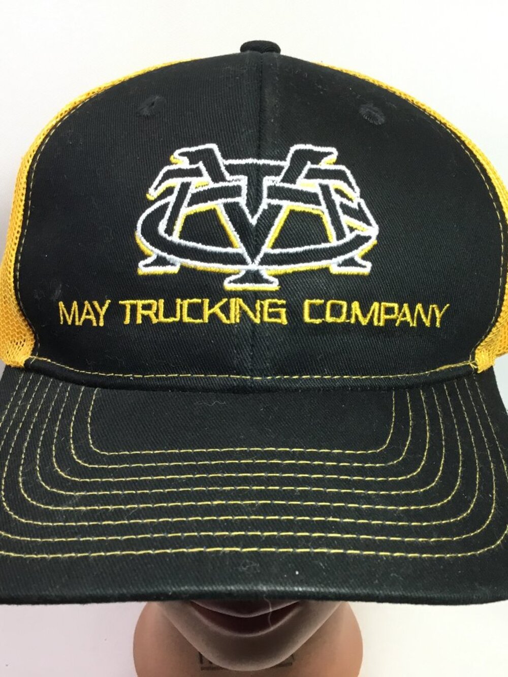 May Trucking Company Embroidered Trucker Hat Black/Yellow NWOT